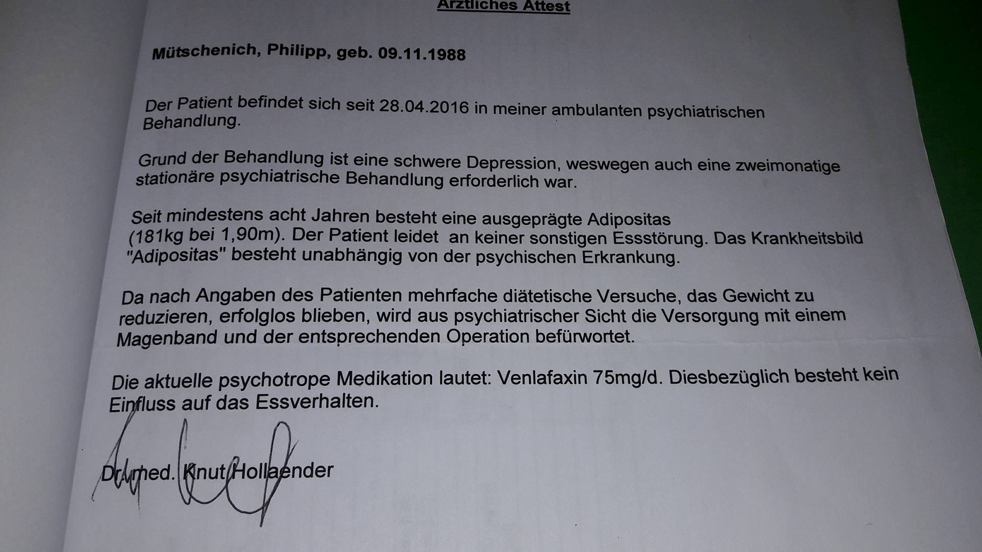 Psychologisches Gutachten Allgemeines Adipositas24 Community